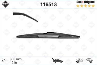 Valeo 116513 Silecek Süpürgesı Arka 1612434780 1612434680 6423N4 642317 642316 6423N3 1611363080 1609360880 1611361080 1608697980