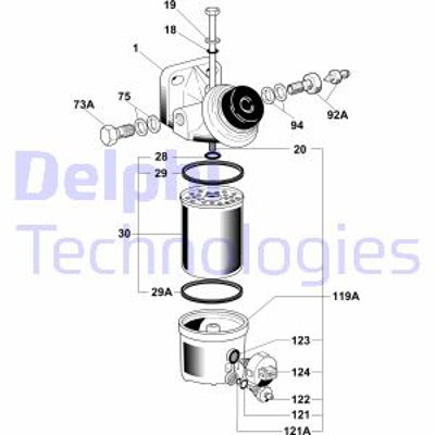 PSA 1901.50 Mazot Filitresi Komple 190150 96120723
