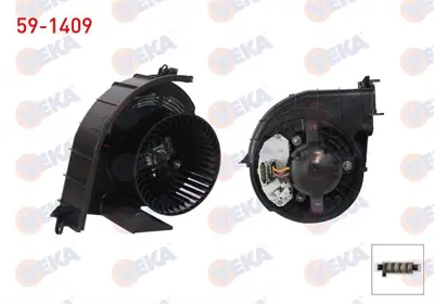 VEKA 59-1409 Kalorıfer Motoru Bmw X5 (E70) 2007-2012 - X6 (E71) 2008-2014 64116971108 V20031150 64119245849 64119229658 8EW351000694 58110N BW8574 AB83000S DDB005TT 34104