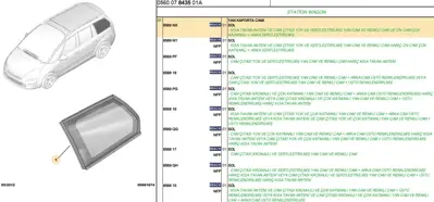 PSA 8569.NX Arka Sol Yan Cam 8569NX