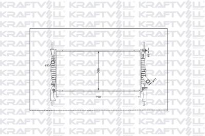 KRAFTVOLL 08040132 Motor Su Radyatoru Transit  V347 2.2-2.4 Klimali Kalin Tip 06>  6C11 8005 CD 1383317