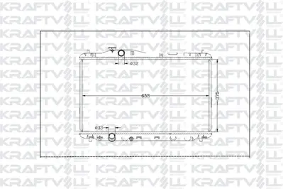 KRAFTVOLL 08040153 Motor Su Radyatoru Honda Civic 2012> Manuel Vites 19010R1AA02