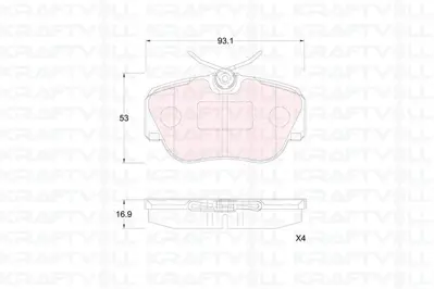 KRAFTVOLL 07010348 Fren Balatasi On 190 W201 86>93 A0004209120 FSL669 540636 571353S 252105517 BP571 228400 701698451C P384302 CBP0328