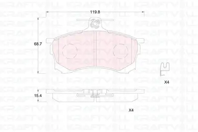 KRAFTVOLL 07010422 On Fren Balatasi Carisma 1.6i 96>01 MR407944 ADB3452 CBP3452 571942J JCP1092 T3039 MDB1726 GDB1197 2308015114T4107 13046059872
