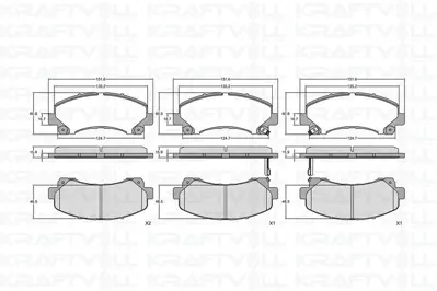 KRAFTVOLL 07010440 On Fren Disk Balatasi Isuzu D-Max 4x2 4x4 10>20 260754 MFP2914 1871 37943 BBP2308 N390 FBP1409 JQ101316 QP8471 37726IS