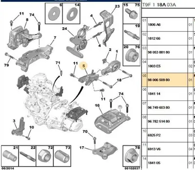 PSA 9800650980 Motor Kulak Baglan Demırı 9800650980