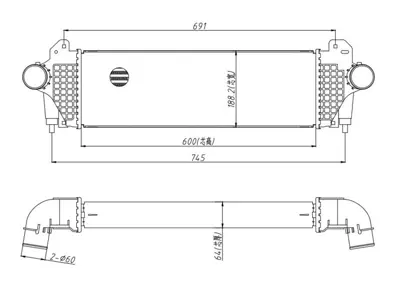 MGA 87194 Turbo Radyatoru Intercooler Iveco Daily V 11 - 14 - Daily Vi 16 -  Citys - Line - Tourys 14 - 30343 5801255806 RA8140110 KIV4129 DIT12005 IV4129 5801526779 96245 28004129 407013N