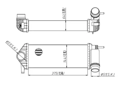 MGA 87203 Turbo Radyatoru Intercooler Renault  Kangoo 1.2tce  1.5dci 08-  Mercedes  Citan W415   14496 3234R