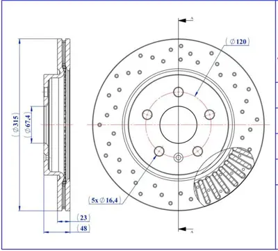 MGA 50465PC Fren Disk Arka Hava Kanalli 3155 ( Opel Insignia 08 )performans 569128 MDC2191 8DD355116061 BDC5797 DDF1805C 196008 V771 197801 569062 6155230013PD