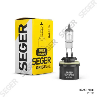 İthal SEGER 208130 Halojen Ampul H27w 1 (880) 12v 27w Pg13 Std. Repl. (3500 K) 
