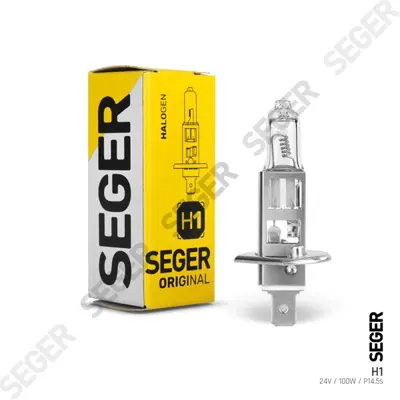 İthal SEGER 206013 Halojen Ampul H1 24v 100w P14.5s Std. Repl. (3500 K) 