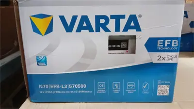 PSA LTR5600TX Varta Aku (Opel) Efb 70ah 760a (278x175x190) LTR5600TX