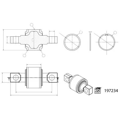 Febi Bilstein 197234 Aks Desteği Onarim Takimi Cityliner Jetliner Skyli 81432206289