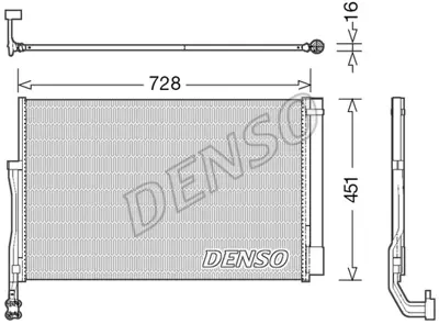DENSO DCN02007 Condenser. Air Conditioning Vw Touareg 7p 10-18 7P0820411A M7300560 814379 105975 8FC351343161 730M56 VN5334D 345605 AC777000P 350324