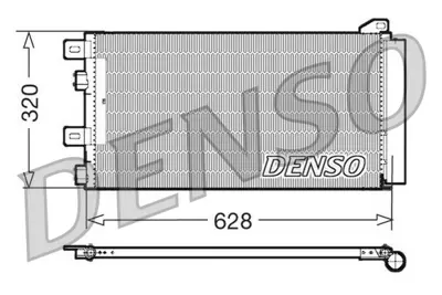 DENSO DCN05101 Condenser. Air Conditioning Mini Mini R50. R53 64531490572 52006N QCN128D 169728A 6005256 8022025 DCN05101 BW5256 60065256 53454