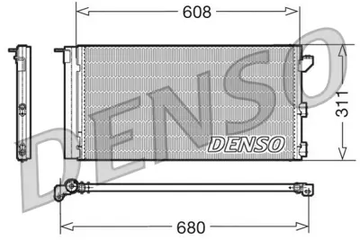 DENSO DCN09105 Condenser. Air Conditioning Fiat Panda 03- 46798100 51767143 51767145 817707 BC248 8042059 51767144 51960726 8FC351302401 17005298