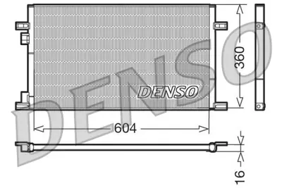 DENSO DCN23019 Condenser. Air Conditioning Renault Laguna I 93-0 7701045346 8FC35300014 8FC351300014 53321 8880400171 AC278000S 8093020 710020200F CT11376 RT5253