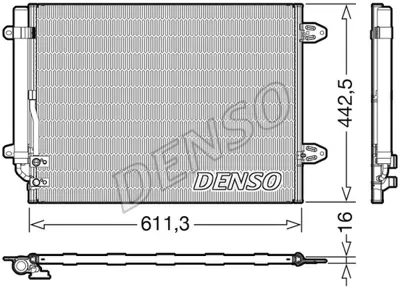 DENSO DCN32013 Condenser. Air Conditioning Vw Cc 358 11-16 3C0820411G VW5323 35614 8880400507 VG055C004 VNA5323 AC733000P 94831 8FC351317544 42018N