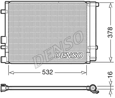 DENSO DCN41006 Condenser. Air Conditioning Hyundai İ20 I 08-15 976061J200 105828 KTT110494 8680601 DCN41006 976061J210 Y55607 8283036 562024N 30311693