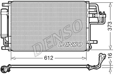 DENSO DCN41007 Condenser. Air Conditioning Hyundai Tucson 04-10 35600 8283029 976062E100 976062E000 168912 43204 HY5156 562014N 946350 814347