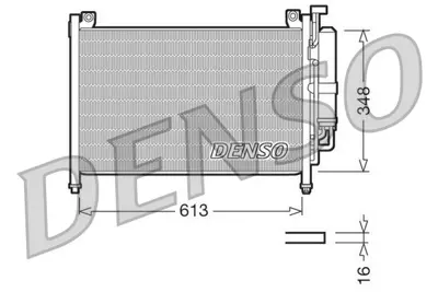 DENSO DCN44002 Condenser. Air Conditioning Mazda 2 07-15 DF7161480C DFY16148ZA 8FC351310241 DF7161480 5533243S MZ5236D 940033 55381495 35870 DF7161480A