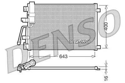 DENSO DCN46003 Condenser. Air Conditioning Nissan Qashqai I -2 92100JD71A 814010 719M63 DCN46003 AC607001S 43283 104580 92100JD70B 92100JD700 161343