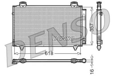 DENSO DCN50004 Condenser. Air Conditioning Toyota Corolla E12 8845002240 AC797000S DCN50004 8FC351310191 8FC351343384 940318 940299 169933 383100 814210