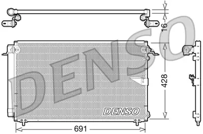 DENSO DCN51008 Condenser. Air Conditioning Lexus Ls 00-06 53584 1640050230 64764 LEXU5045 53002315 TO2315 TOA2315 PL010947 60532315 130264