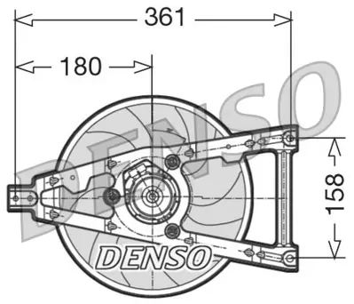 DENSO DER09011 Fan. Radiator Fiat Cinquecento 91-99 951109 7694871 GA201189 47228 DER09011 7704322 5041189 309037 1209537 FT7612
