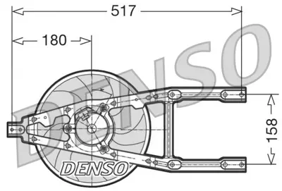 DENSO DER09012 Fan. Radiator Fiat Cinquecento 91-99 46400256 352052A 69422204010 8091021 7704319 EV110211 7694871 85134 FT7107 8090019