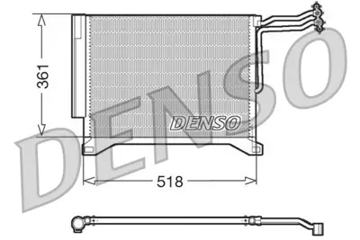 DENSO DCN05100 Condenser. Air Conditioning Mini Mini R50. R53 BW5264 64536918597 8022022 94615 M7700020 6918597 350203245000 8FC351301301 817837 6453691