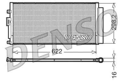 DENSO DCN09046 Condenser. Air Conditioning Abarth 500 / 595 C 51819064 51932163 1223605 8FC351344141 1223609 FT5386D 8042093 351344141 FT5386 DCN09046