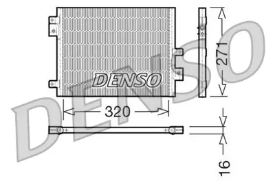DENSO DCN28002 Condenser. Air Conditioning Porsche 911 996 97- 99657311102 74005052 814167 99757391102 DCN28002 43075 ACI74005052 PR5052 8FC351301421 AC354000S