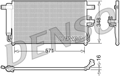 DENSO DCN41001 Condenser. Air Conditioning Hyundai Accent Ii 99- 9760625500 8683202 945968 35427 Y55079 300474 103556 HY5082 V52620005 82005082