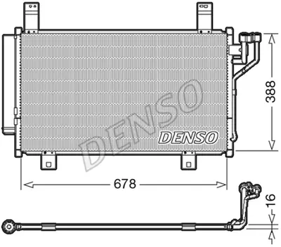 DENSO DCN44009 Condenser. Air Conditioning Mazda Cx-5 11-17 KD4561480 KF0361480B 940327 DCN44009 27015700 814048 KD4561480A 940326 MZ5264D KF0361480A