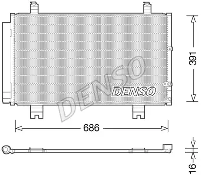 DENSO DCN51013 Condenser. Air Conditioning Lexus Gs 12- 8846030B40 940365 TO5662 AC69000P TO5662D 8FC351008431 814460 DCN51013 53005662 KTO5662