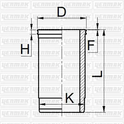 YENMAK 51-05564-000 Gomlek Q115.9mm Std-John Deere 1445075000 R520212