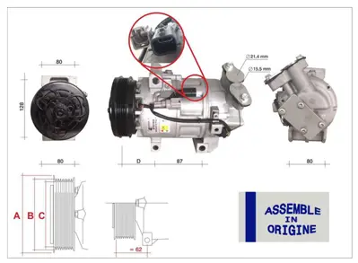 GUA 51336 Klima Kompresörü Sifir Ürün  Renault Clio Iv 1.2 926000050R K12157 8FK351115051 12157 813381 104634 T72629BA 7114634R 50501304 AC01304