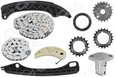 GVA 59C7121 Eksantrik Zincir Seti Toyota Auris Corolla 1.6l 1z 1350637040 NoEquiv 1350728010 81949728 49728 TCK389VVT 1350637040S1 WG1700461 ADT37344 176812