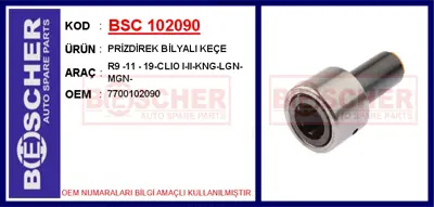 İthal 102090 Prizdirek Bilyali Keçe  R9 -11 - 19-Clio I-Ii-Kng- 414000810 7704003962 5439 7700102090 7701035378 321382 7700864959 7704001334 41228 CCT19K