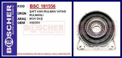 İthal 181556 Şaft Aski Rulman Yataği M131 Dkş Rulmanli 4181556 5950748 10079 R57001 30365 21012202080 4234725 2970 390013 FIVR001