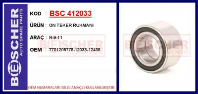 İthal 412033 On Teker Rukmani R-9-11 8660001871 7701205778 RA3018 SK11413 CR2196 713801410 RKB1025 5512D 7700841979 RC3018