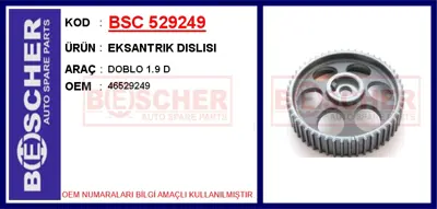 İthal 529249 Eksantrik Dislisi Doblo 1.9 D 46529249 42116 14286 T442116 758821