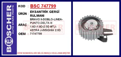 İthal 747799 Eksantrik Gergi Rulmani Bravo Ii-Doblo-Linea-Punto 71747799 55268918 636439 55212159 93178812 93191762 VKMC05193 71771498 K62055 636931