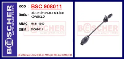 İthal 908011 Direksiyon Alt Mili Cb Körüklü M131 1600 85008011