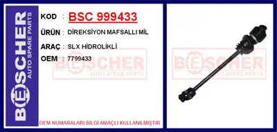 İthal 999433 Direksiyon Mafsalli Mil Slx Hidrolikli 7799433 127209 7559250001 172010N020 11657799433 127209SK1 7559255001S 7559251 1165172010N020 1103259