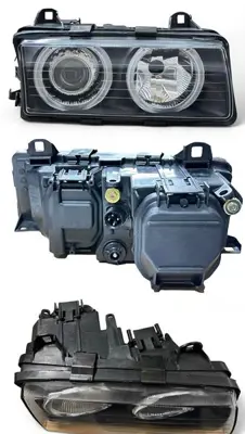 PRO-A 343546 Komple Far Sag Kristal Siyah Mercekli Bmw E36 91 640966 63121393272 600148A1 50119162 63128363496 1AH007045041 600146 205293082 301095004 8363494