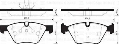SANGSIN SP2159 Fren Balatasi On Bmw E60 E61 E90 E91 E92 E93 E84 E 34116763617 20222067 6811 AN4429K 510512 37409S 252379420PD V208126 HP7582 MBP1424