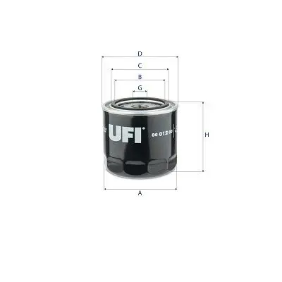 UFI 8601200 Yağ Filtersi Hitachi John Deere 11445474 AM39653 93622322 9700836