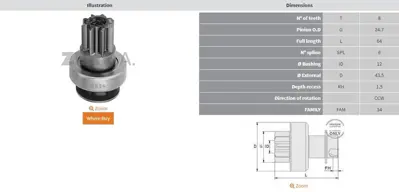 ZEN 0854 8 Dis Daewoo Damas-Renault Twingo Ccw 10475958 225382B 854 10455505 ZN0854 10108540 225382A 225382 TMB008 225382HQ